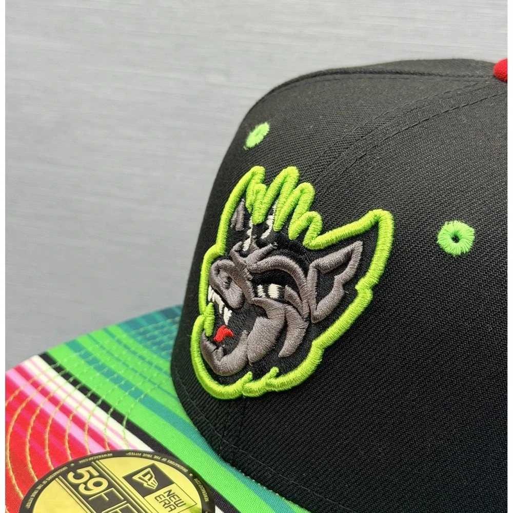Round‎ Rock Express Chupacabras New Era 59FIFTY Hat 7 MiLB Fitted Serape Brim